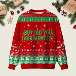 But Did You Document It Ugly Christmas Sweater Funny Xmas Sweater Xmas Gifts For Friends