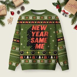 New Year Same Me Ugly Christmas Sweater Cold Weather Clothes Christmas Apparel Gifts