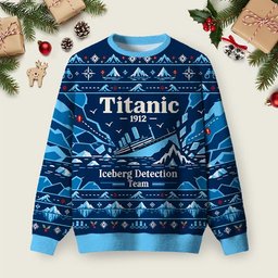 Iceberg Detection Team Ugly Christmas Sweater Christmas Vacation Attire Xmas Apparel