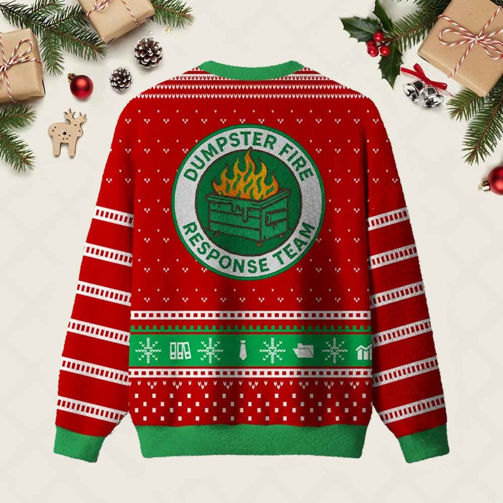 Dumpster Fire Response Team Ugly Christmas Sweater Funny Holiday Sweaters Xmas Apparel
