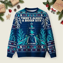 Theres Always A Bigger Villain Ugly Christmas Sweater Festive Clothing Xmas Gifts