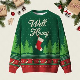 Well Hung Ugly Christmas Sweater Christmas Vacation Apparel Xmas Sweater Gifts Ideas