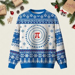 PI Math Ugly Christmas Sweater Winter Clothes Christmas Apparel Xmas Attire Gifts