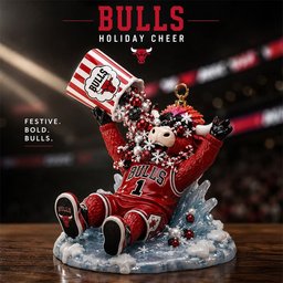 Chicago Bulls Benny Popcorn Blizzard Ornament Funny Christmas Ornaments Xmas Gift For Her