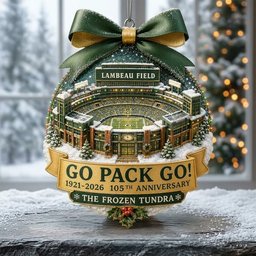Green Bay Packers Lambeau Field 105th Anniversary Ornament Christmas Decor Keepsake Xmas Gifts