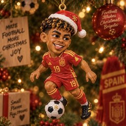 Lamine Yamal Christmas 2026 Ornament Funny Christmas Ornaments Christmas Keepsake Gifts