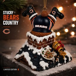 Chicago Bears Staley Da Bear Ornament Funny Christmas Ornaments Xmas Gift For Her