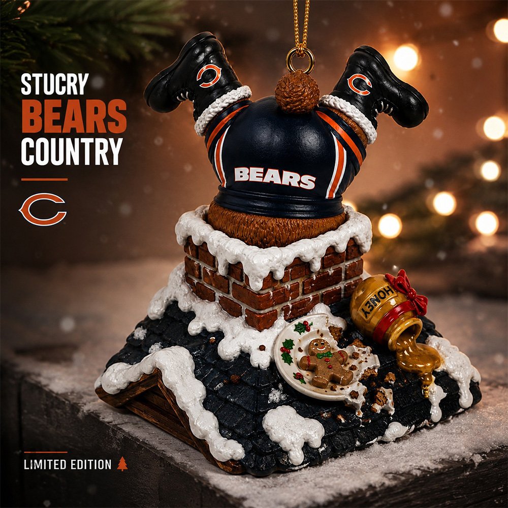 Chicago Bears Staley Da Bear Ornament Funny Christmas Ornaments Xmas Gift For Her