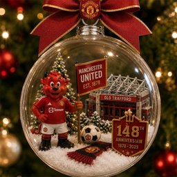 Manchester United FC 148th Anniversary 1878-2026 Ornament Christmas Room Decor Xmas Ornaments