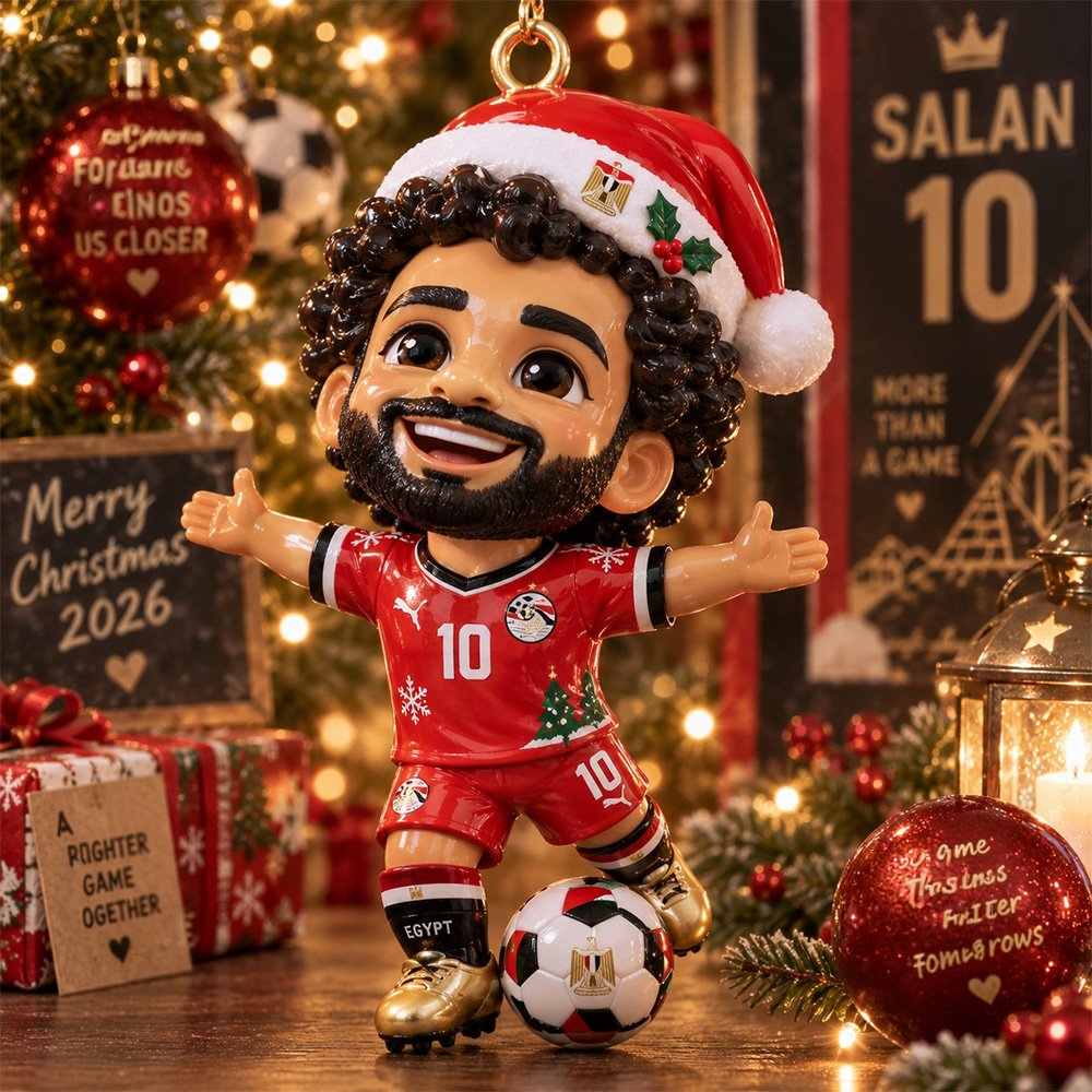 Mohamed Salah Christmas Egypt #10 Ornament Funny Christmas Ornaments Holiday Room Decor
