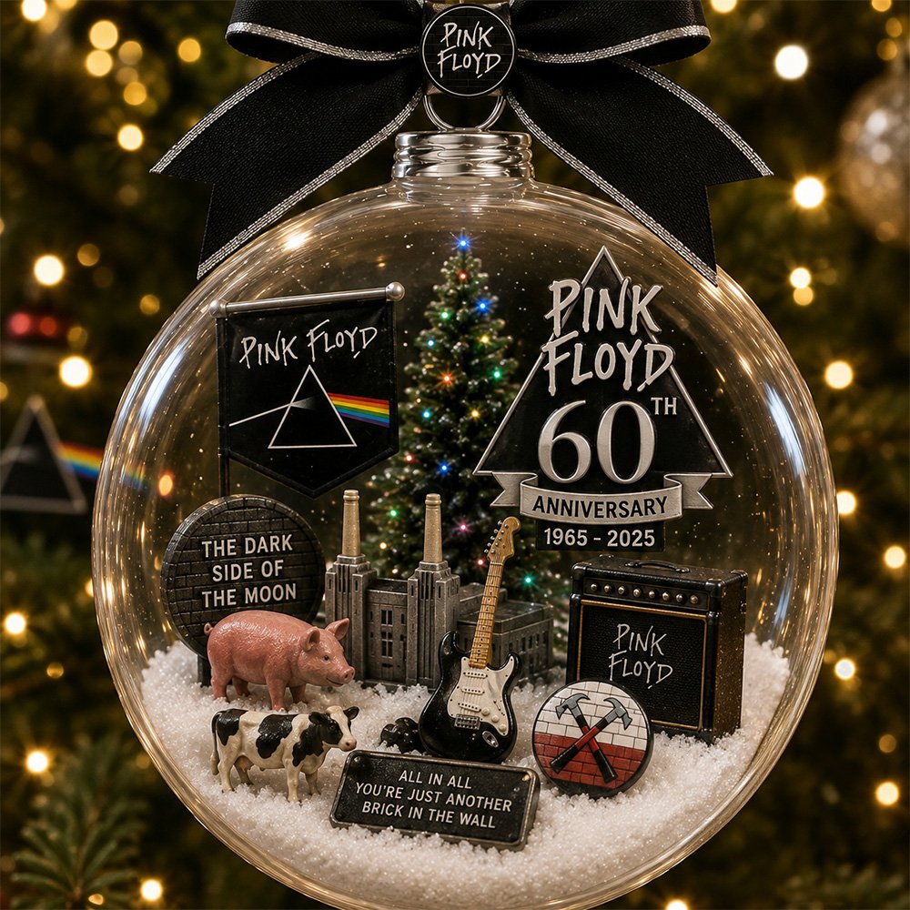 Pink Floyd 60th Anniversary Christmas Ornament Holiday Tree Decorations Xmas Ornaments