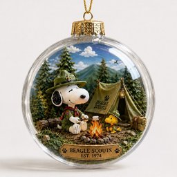 Peanuts Beagle Scouts Est 1974 Christmas Ornament Family Christmas Ornaments Holiday Keepsake