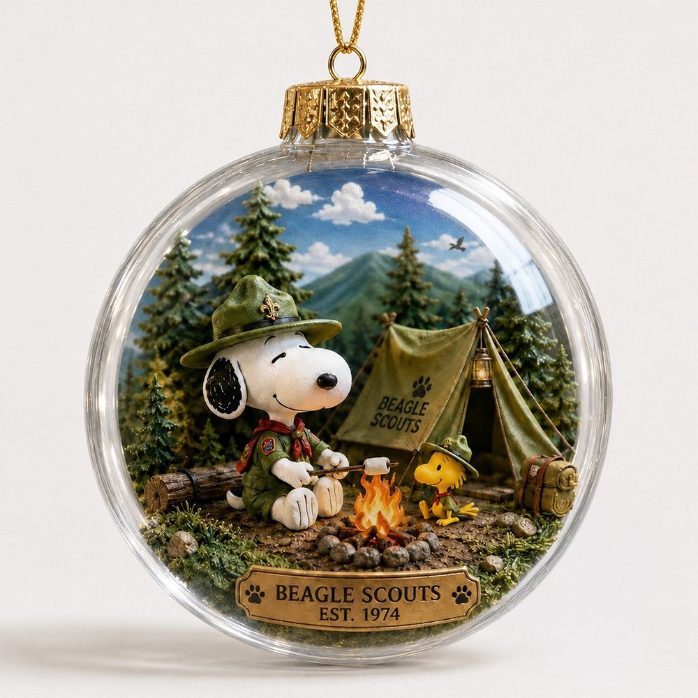 Peanuts Beagle Scouts Est 1974 Christmas Ornament Family Christmas Ornaments Holiday Keepsake
