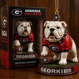 Georgia Bulldogs NCAA Mascot Ornament Xmas Tree Decor Best Christmas Gifts For Her