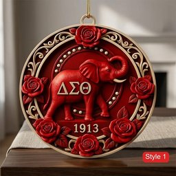 Delta Sigma Theta Elephant Ornament Keepsake Xmas Gifts Vintage Christmas Ornaments
