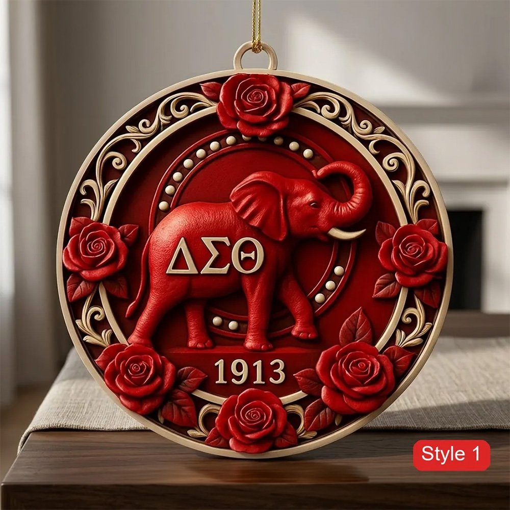 Delta Sigma Theta Elephant Ornament Keepsake Xmas Gifts Vintage Christmas Ornaments
