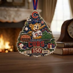 Chicago Cubs 150th Anniversary 1976-2026 Ornament Vintage Christmas Ornaments Keepsake Xmas Gifts