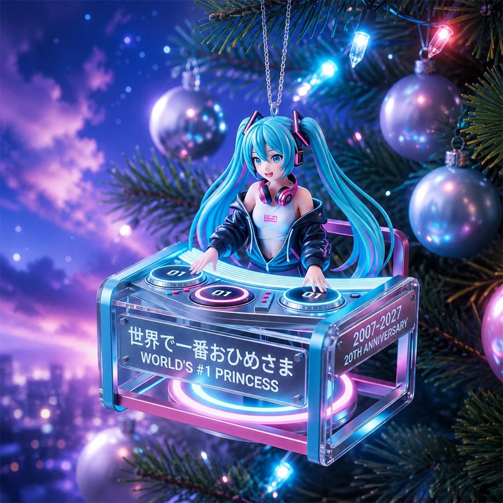 Miku 20th Anniversary Christmas Ornament Christmas Room Decor Xmas Ornaments