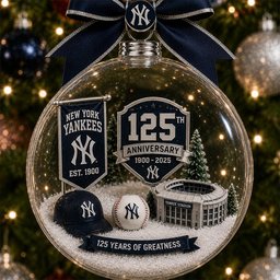 New York Yankees 125th Anniversary Ornament Best Christmas Ornaments Xmas Tree Decorations