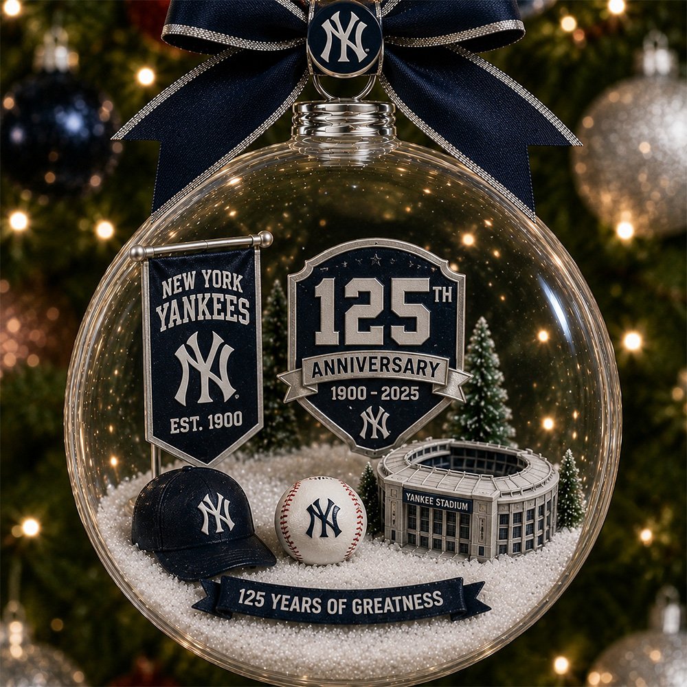 New York Yankees 125th Anniversary Ornament Best Christmas Ornaments Xmas Tree Decorations