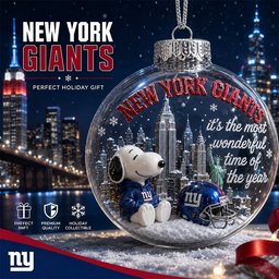 New York Giants x Snoopy Global Ornament Best Christmas Ornaments Xmas Tree Hanging Decor