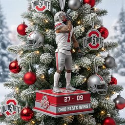 Ohio State Buckeyes Team Figurine Christmas Ornament Xmas Decorations Keepsake Xmas Gifts
