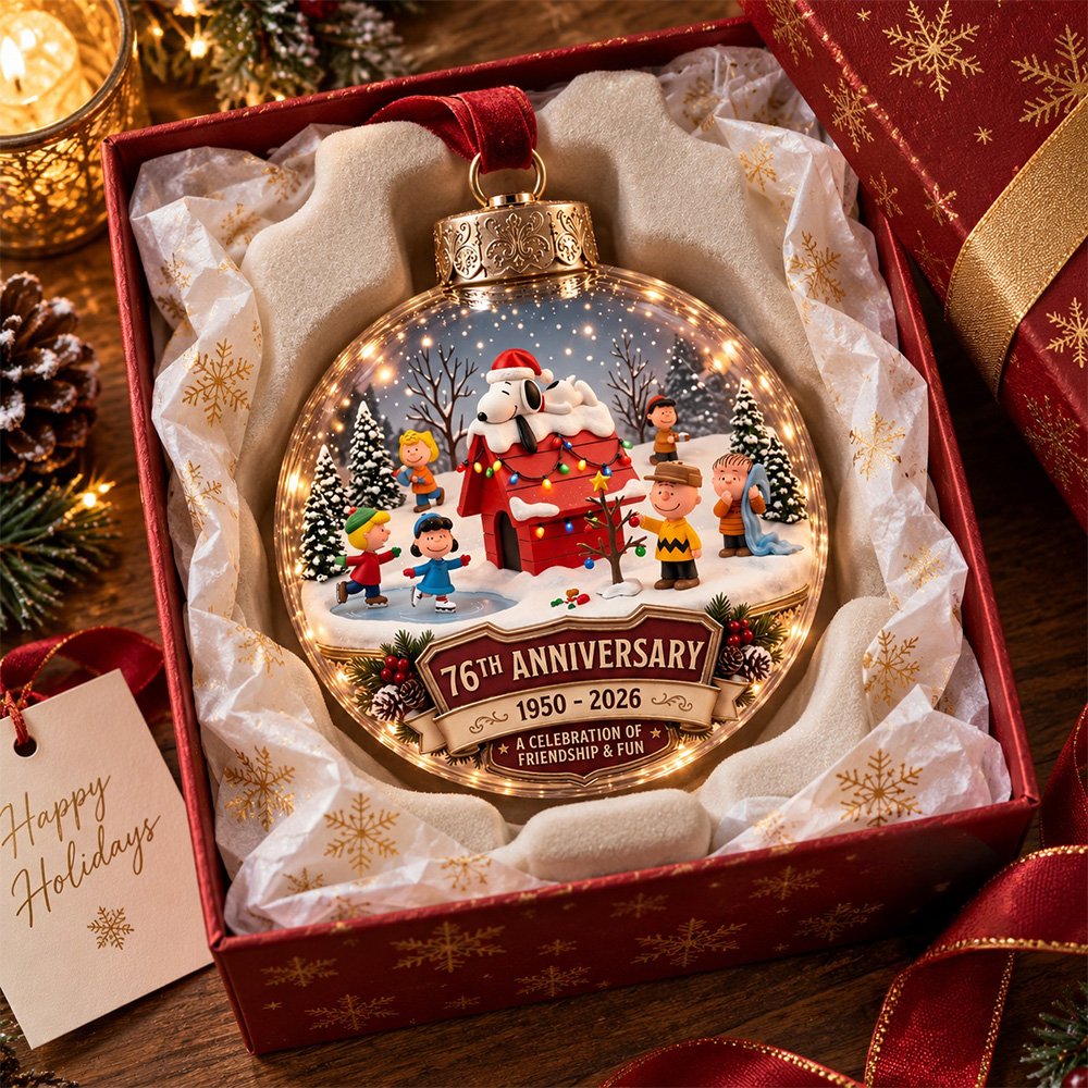 Peanuts 76th Anniversary 2026 Christmas Ornaments Family Best Christmas Ornaments Xmas Tree Decor