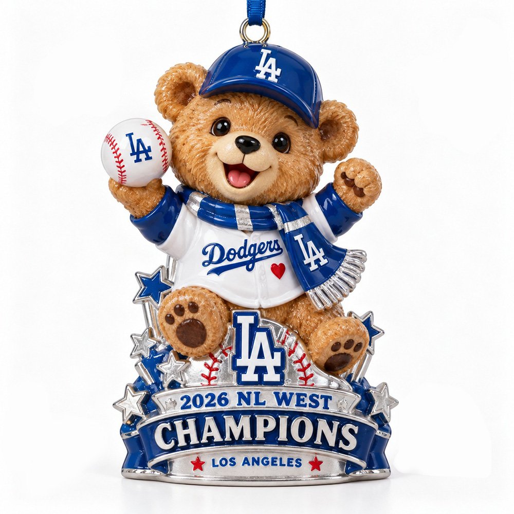Los Angeles Dodgers 2026 NL West Champ Ornament Christmas Room Decor Best Xmas Ornaments