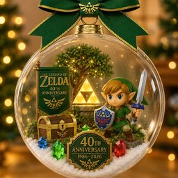 The Legend of Zelda 40th Anniversary Ornament Vintage Xmas Ornaments Keepsake Xmas Gifts