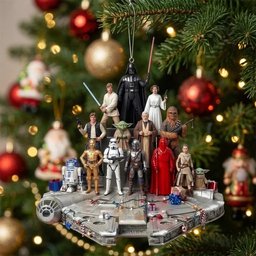 Star Wars Millennium Falcon Ornament Christmas Home Decor Xmas Ornaments