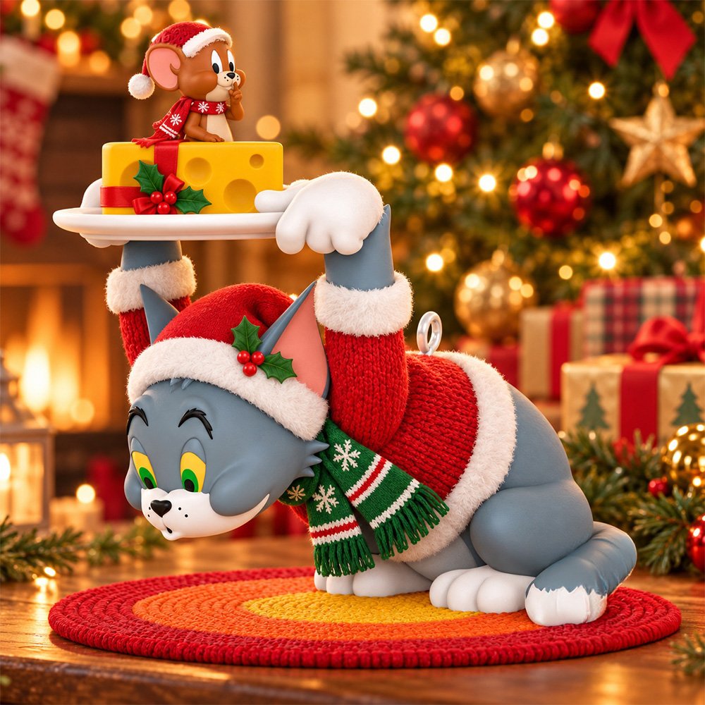 Tom And Jerry Hide And Seek Christmas Ornament Funny Xmas Ornaments Xmas Tree Decorations