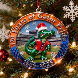 University Of Florida Gators 120 Years Christmas Ornament Xmas Tree Decorations Keepsake Xmas Gifts_