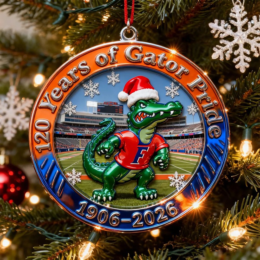 University Of Florida Gators 120 Years Christmas Ornament Xmas Tree Decorations Keepsake Xmas Gifts_