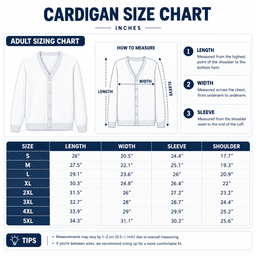 Missouri Tigers | Premium NCAA Retro Star Sleeve Cardigan TD size chart