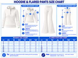 Iowa State Cyclones | Premium NCAA Game Day Team Spirit Quarter-Zip Hoodie & Flared Pants Set TD size chart