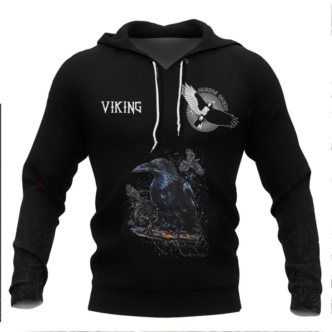 Viking Raven Viking Hoodie Basic Viking Style - Vikingstyle.co