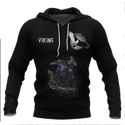 Viking Raven Viking Hoodie Basic Viking Style - Vikingstyle.co