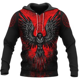 Viking RAVEN VEGVISIR #6 Viking Hoodie Viking Style - Vikingstyle.co