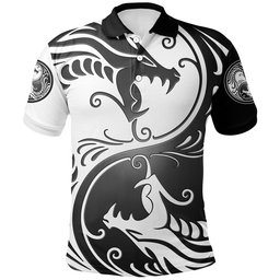 Viking Ying Yang Dragon Viking Polo Shirt Viking Style - Vikingstyle.co