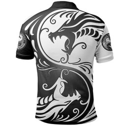 Viking Ying Yang Dragon Viking Polo Shirt Viking Style - Vikingstyle.co