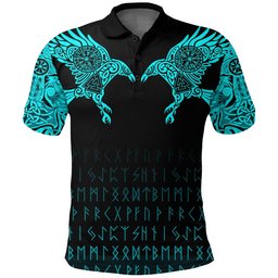 Viking Style - Vikingstyle.co Viking Style Polo Shirt - The Raven of Odin Tattoo A7 VKNGB
