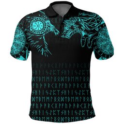 Viking Style - Vikingstyle.co Viking Polo Shirt - Raven and Wolf Special Tattoo A7 VKNGB