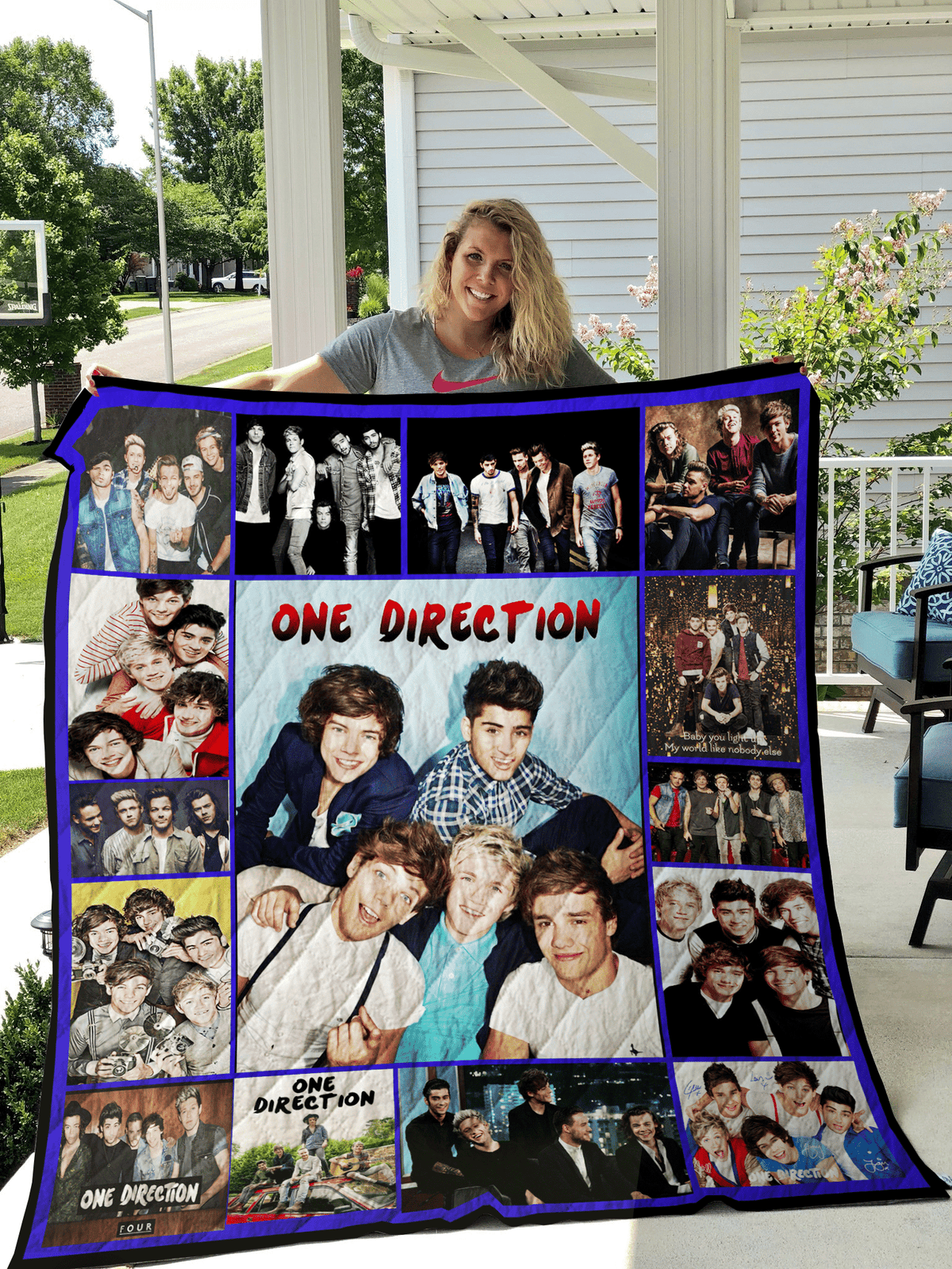 One Direction Throw One Direction 3 Quilt Blanket, Soft Quilt, King Size, All Season Cozy ...