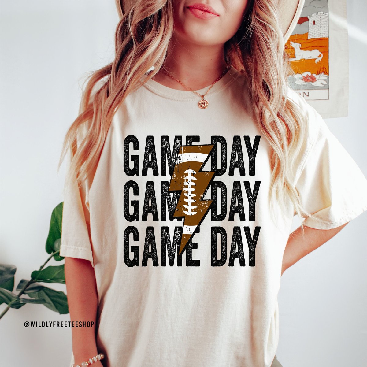 Football game day graphic T-shirt