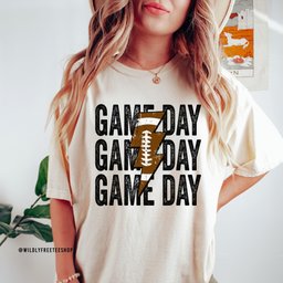 Football game day graphic T-shirt