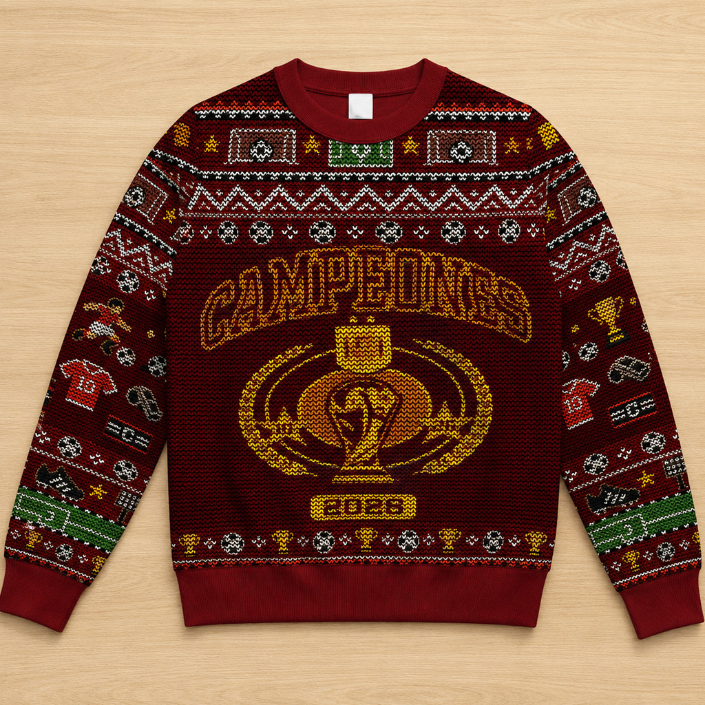 Unisex Spain 2026 World Cup Champions Final Ugly Christmas Sweater for Soccer Fans