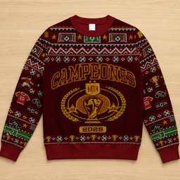 Unisex Spain 2026 World Cup Champions Final Ugly Christmas Sweater for Soccer Fans