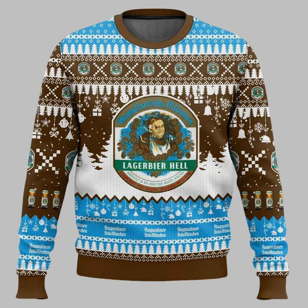 Augustiner Brau German Beer Ugly Christmas Sweater 2026