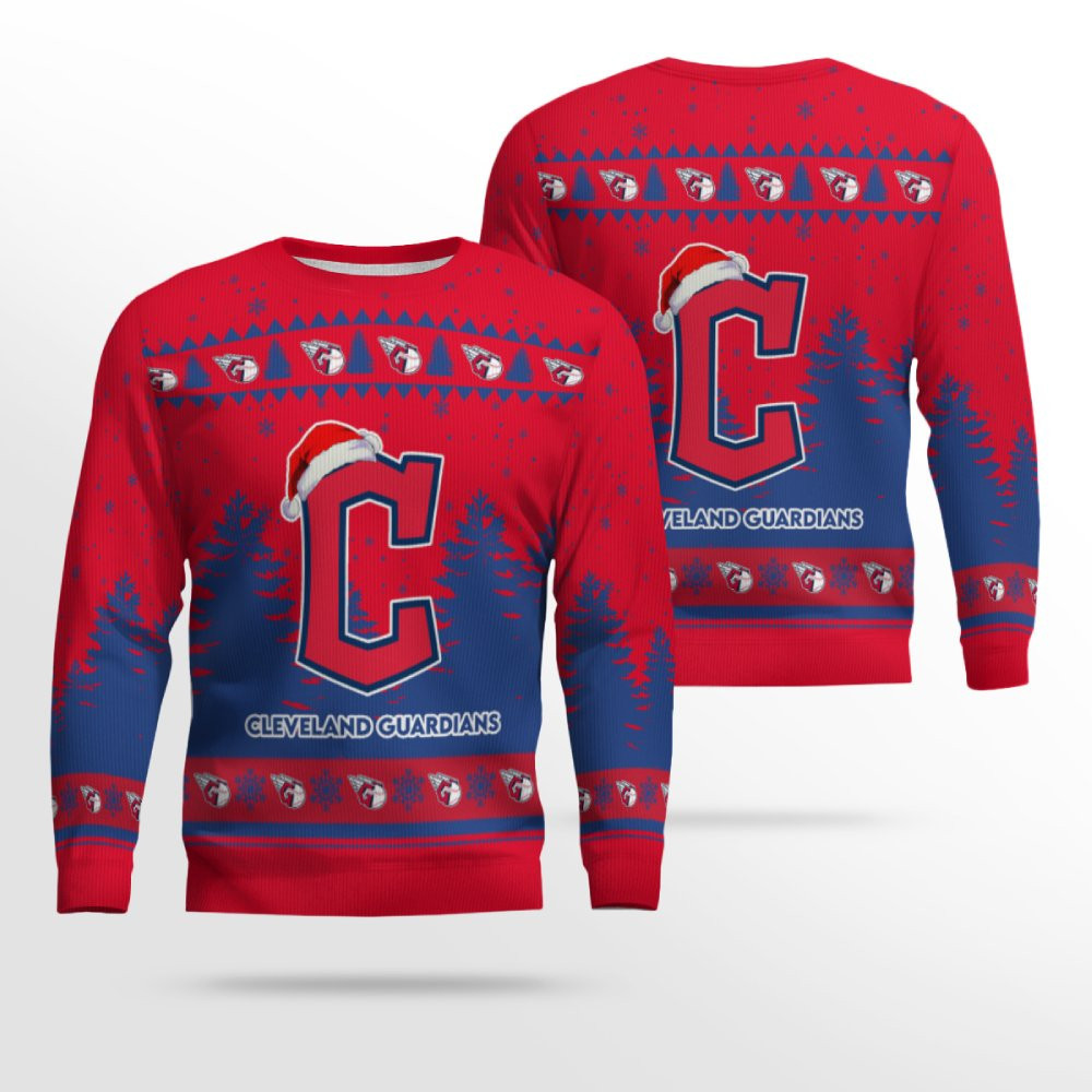 2026 Cleveland Guardians Snowflakes Christmas Ugly Sweater
