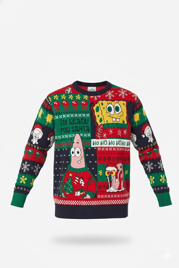 SpongeBob I'm Ready for Santa Ho Ho Ho Ho Ho Ugly Christmas Sweater 2026